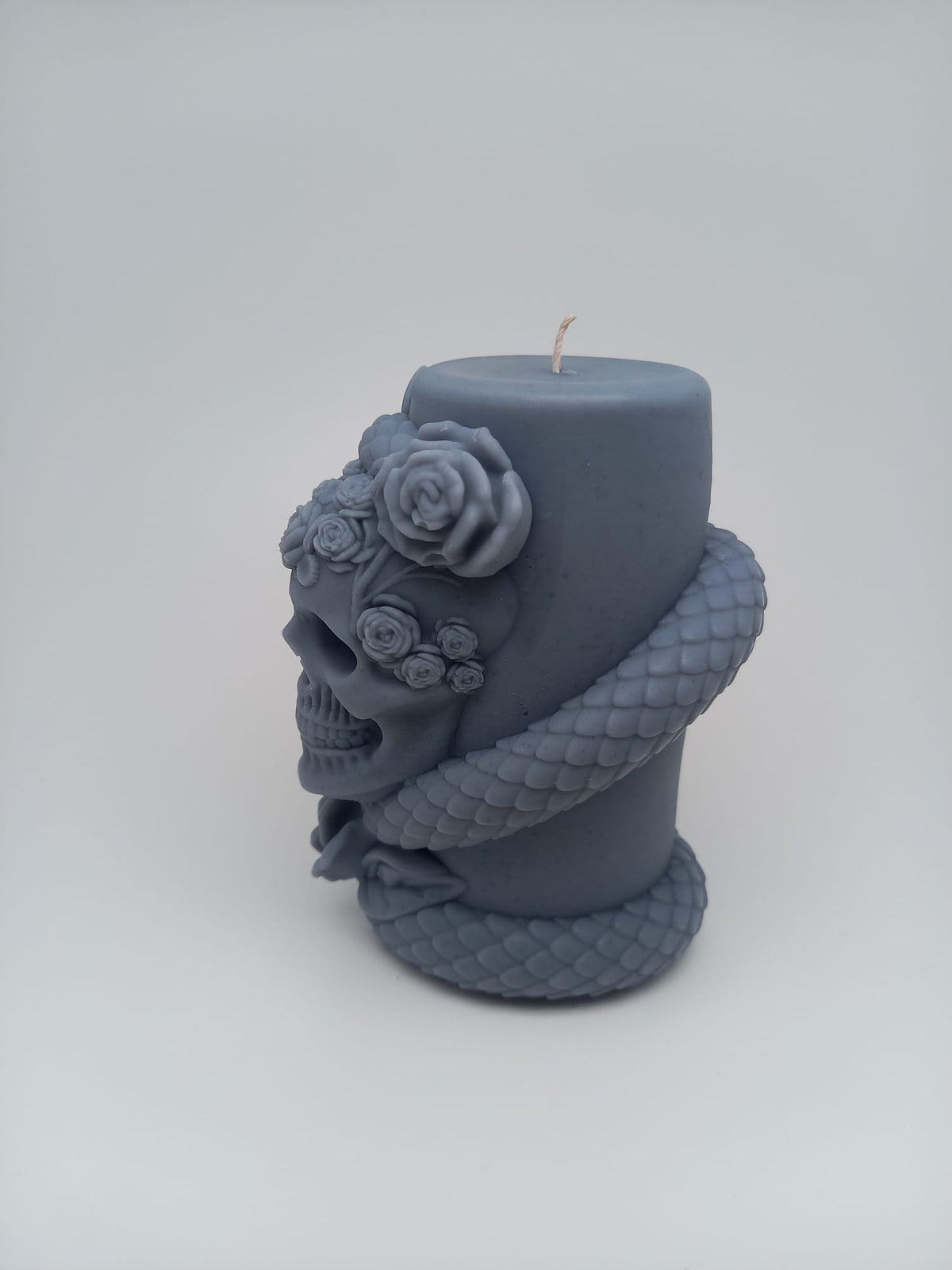 Bougie Crâne et Roses